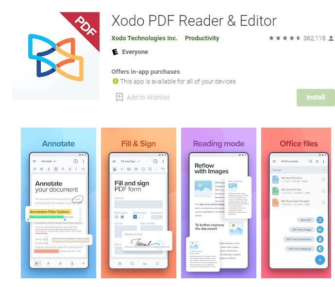 how to use xodo to rotate pdf pages